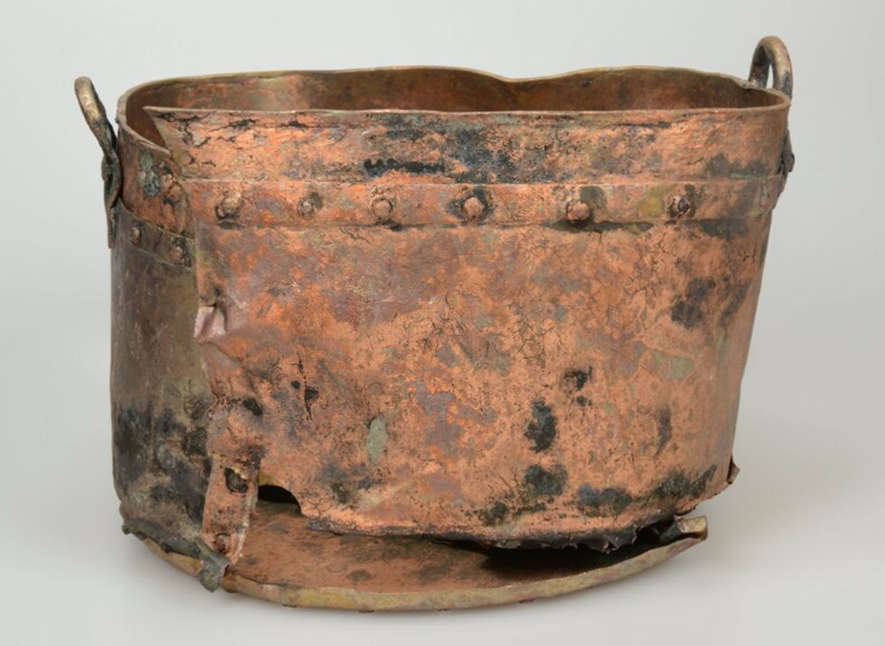 Koperen ketel uit de periode 1500-1800.
