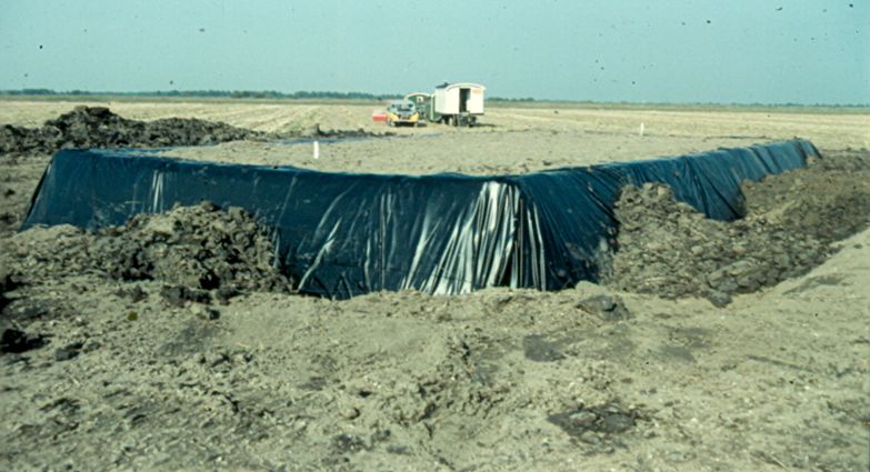 Een ingekuild scheepswrak.