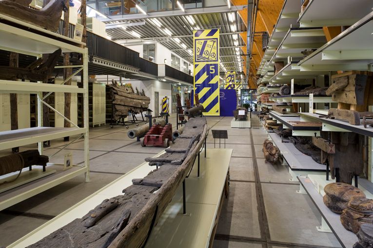 Het nationaal depot voor scheepsarcheologie.