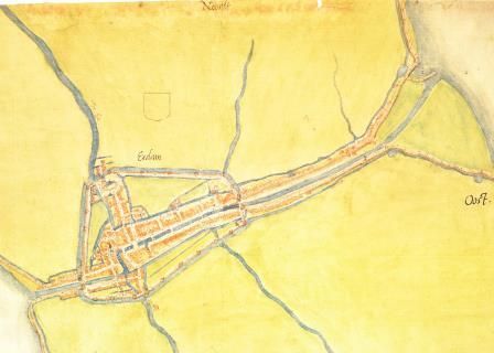 Edam: plattegrond door Jacob van Deventer.