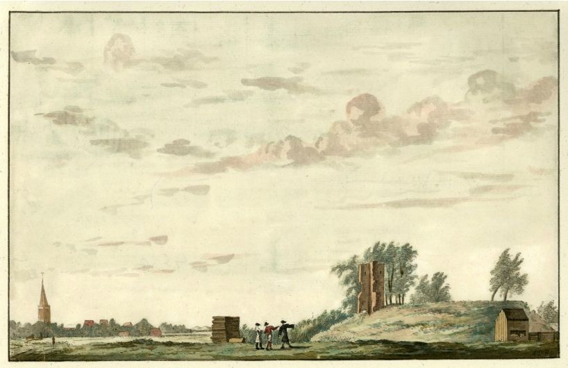 Overblijfsel van kasteel Croonenburgh, 1727.