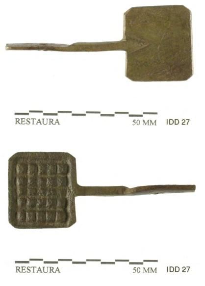 Speelgoed: miniatuur wafelijzer uit begin 18de eeuw.