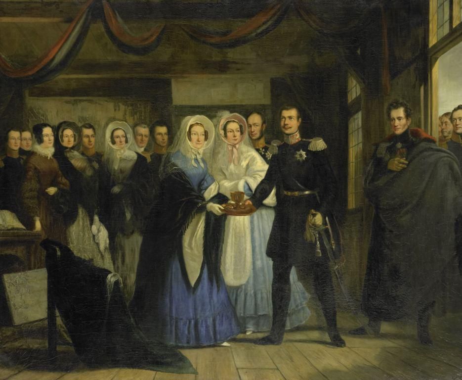 Grootvorst Alexander II in het Czaar Peterhuisje, 17 april 1839, door Christiaan Portman.