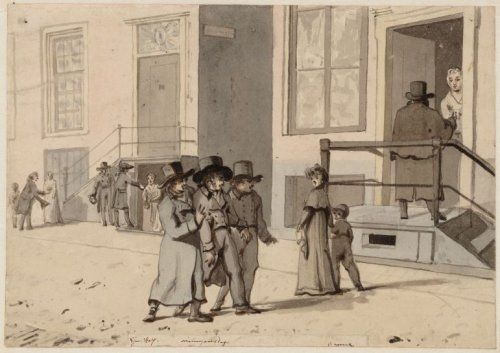 1 Januari 1807, tekening door Christiaan Andriessen.