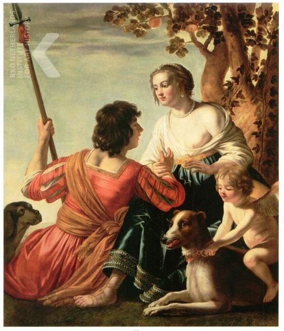 Venus, Adonis en Cupido, Gerard van Honthorst, 1641-1645. Beeld: RKD.
