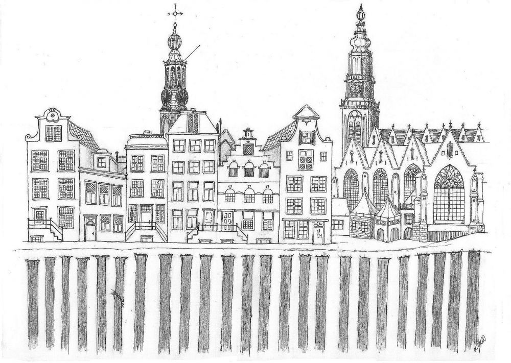 Amsterdam die grote stad, die is gebouwd op palen