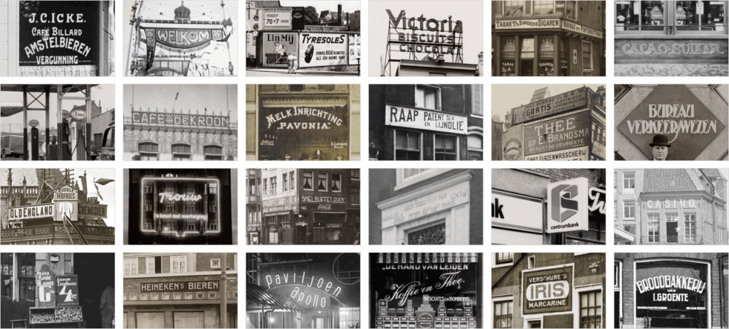 1500 historische foto’s van Amsterdamse typografie