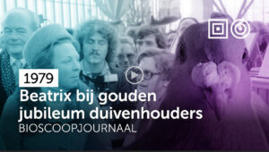 Beatrix bij gouden jubileum duivenhouders (1979)