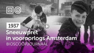Sneeuwpret in vooroorlogs Amsterdam (1937)
