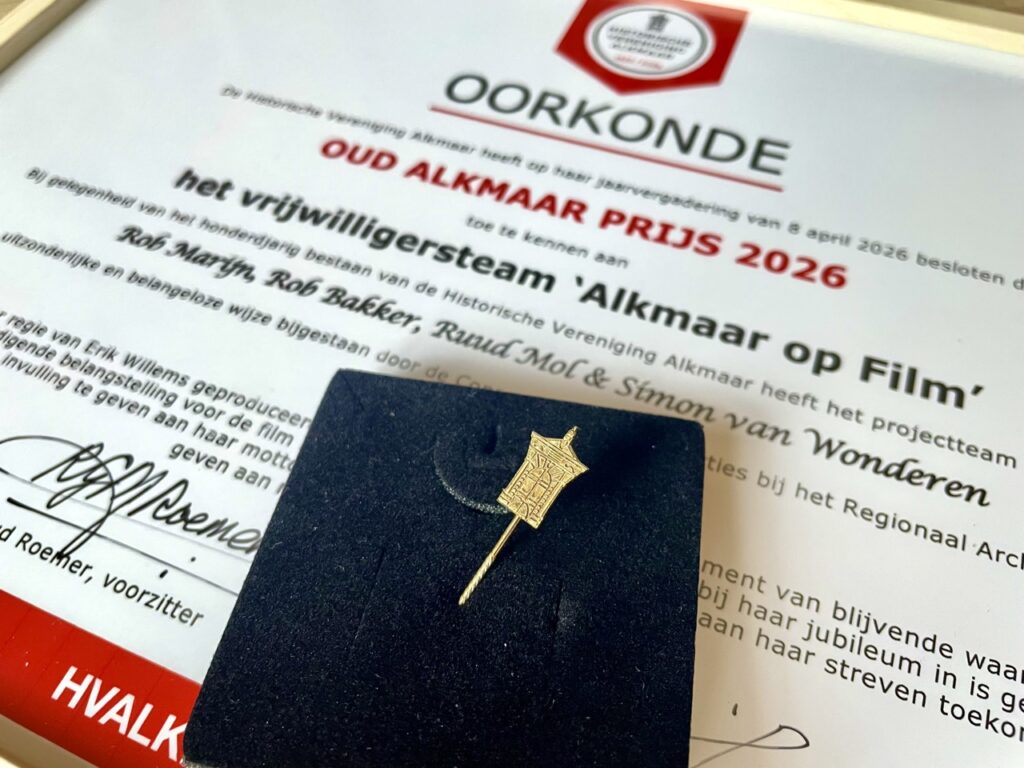 Oud Alkmaar Prijs voor ‘Alkmaar op Film’