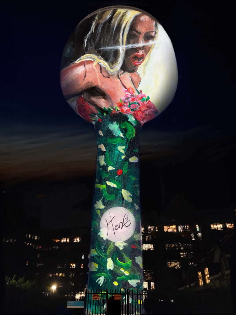 World Pride installatie op de watertoren in Amsterdam Westerpark