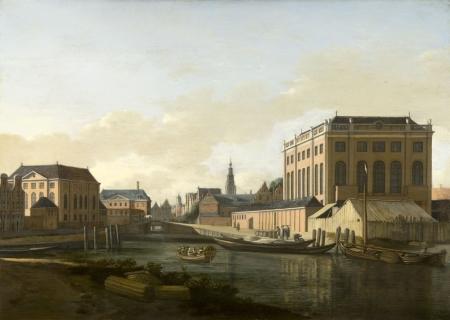 [Gezicht op de Grote en Portugese Synagoge te Amsterdam]