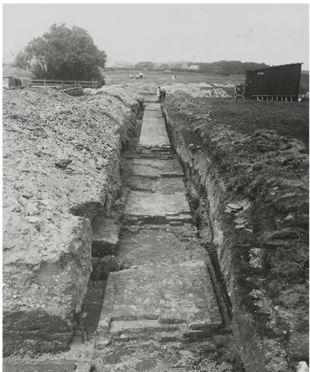 Het muurwerk zoals dat in 1933 tevoorschijn kwam.